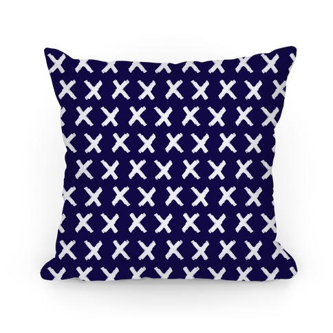 Navy Criss Cross Pattern Pillow