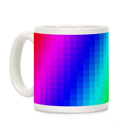 Rainbow Pixel Mug Coffee Mug