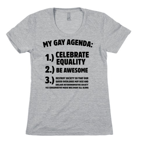 My Gay Agenda Womens T-Shirt