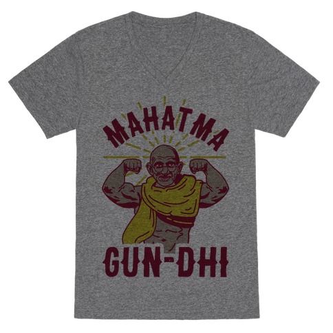 Mahatma Gun-dhi V-Neck Tee Shirt