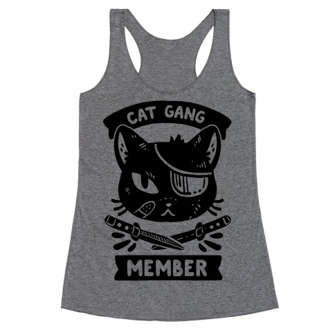 Cat Gang Member Racerback Tank Top