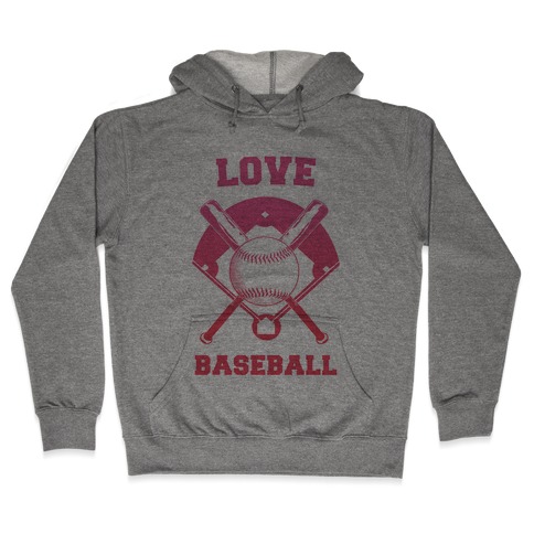 Love Baseball Hooded Sweatshirt