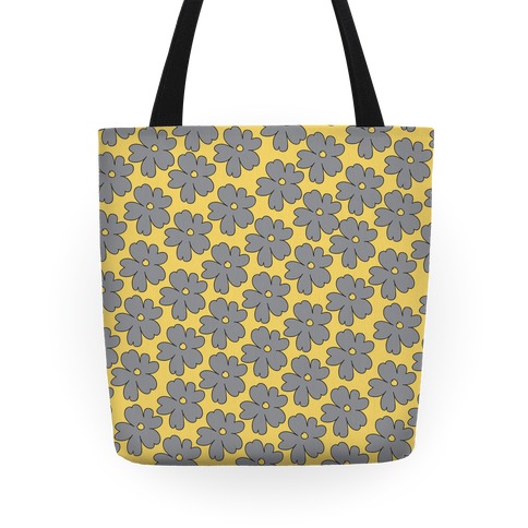 Gray Flower Tote Tote