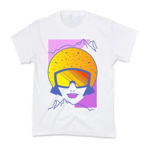 Retro Snowboarding Helmet Kids T-Shirt