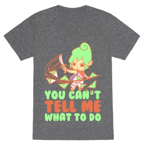You Can't Tell Tetra What to Do Parody V-Neck Tee Shirt