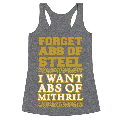 I Want Abs of Mithril Racerback Tank Top