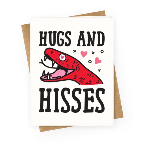 Hugs And Hisses Snake Greeting Card