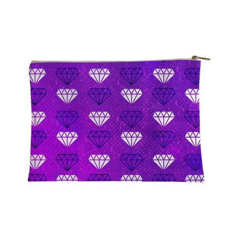 Purple Distressed Diamonds Accessory Bag