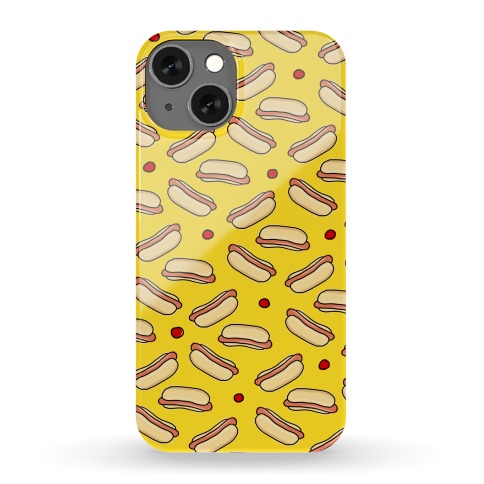 Yellow Hot Dog Pattern Phone Case