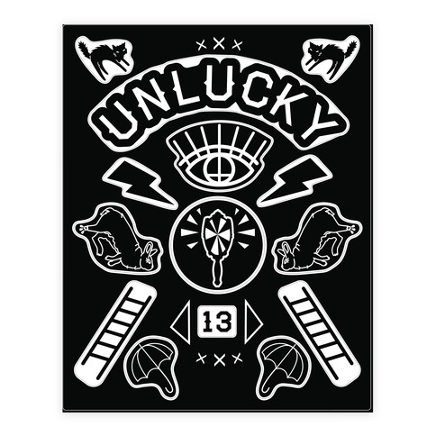 Unlucky  Stickers and Decal Sheet