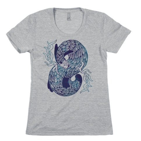 Swirling Wave Otter Womens T-Shirt