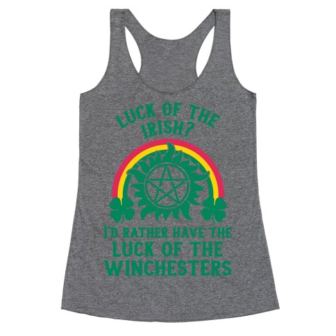 Luck of the Winchesters Racerback Tank Top