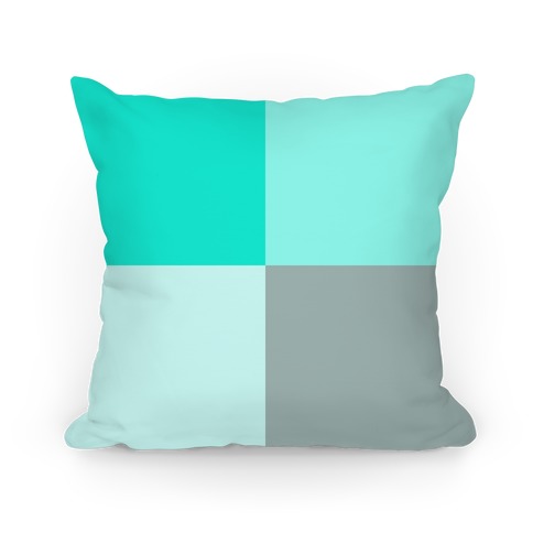 Teal Color Block Pillow