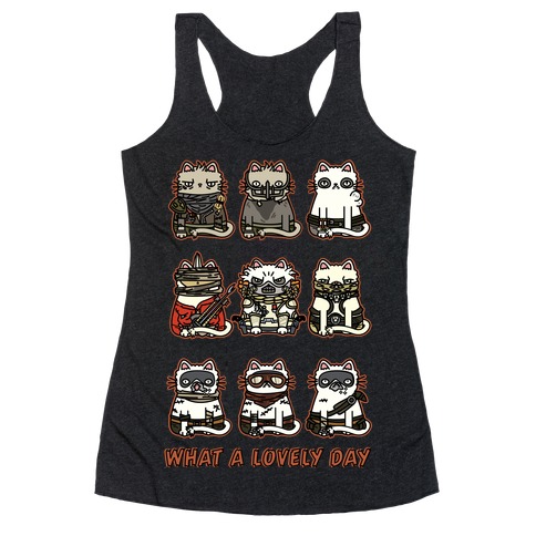 What a Lovely Day Cats Racerback Tank Top