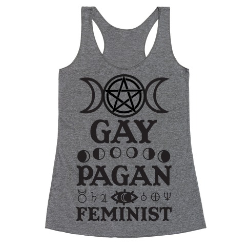 Gay Pagan Feminist Racerback Tank Top