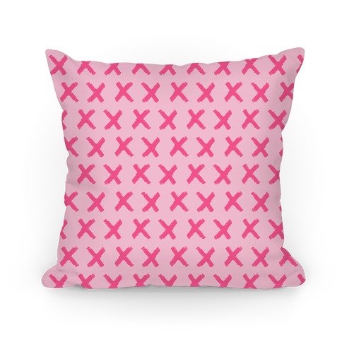 Pink Criss Cross Pattern Pillow