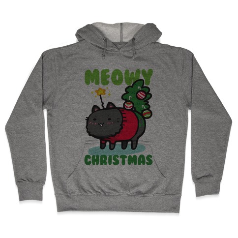 Meowy Christmas Hooded Sweatshirt