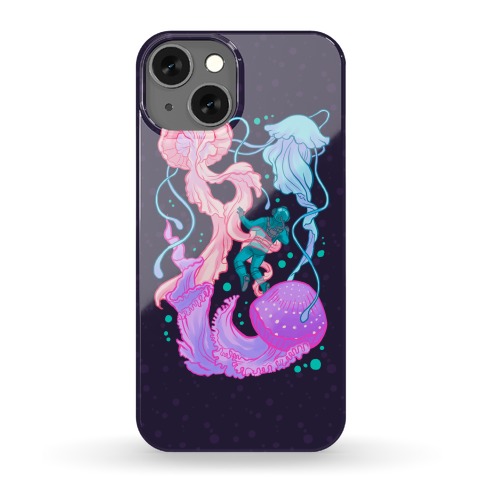Deep Sea Diver & Jellyfish Phone Case