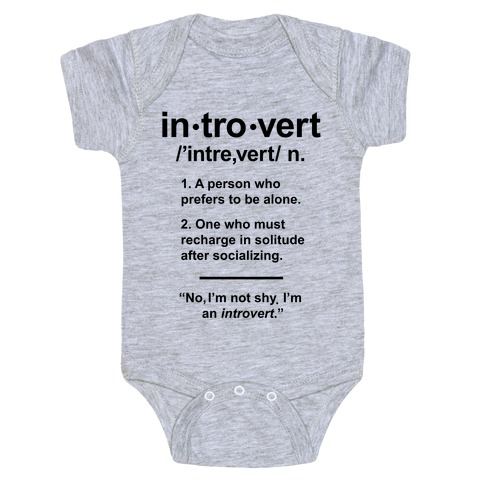Introvert Definition Baby One-Piece
