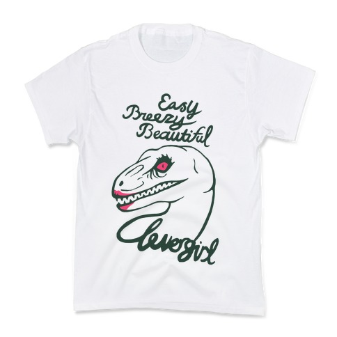 Easy Breezy Beautiful, Clever Girl Velociraptor Kids T-Shirt