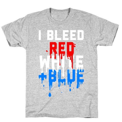 bleed red white and blue shirt