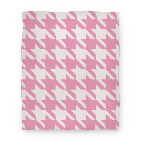 Pink Houndstooth Blanket