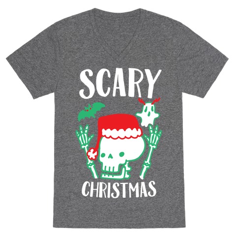 Scary Christmas V-Neck Tee Shirt