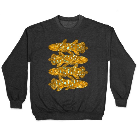 Geometric Jeweled Coelacanth Fish Pullover