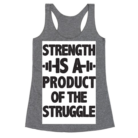 Strength is a Product of the Struggle Racerback Tank Top