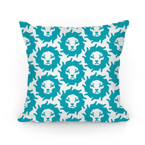 Lion Pattern (Blue) Pillow