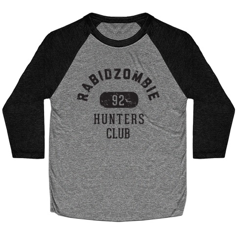 RabidZombie Hunters Club Hoodie Baseball Tee