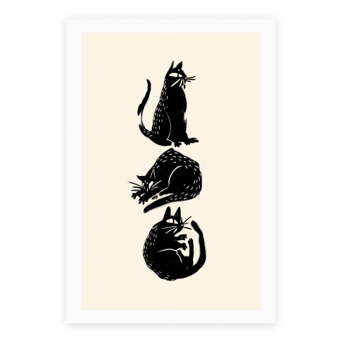 Cat Shapes Poster