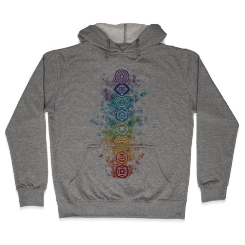 Watercolor Chakra Symbols Hooded Sweatshirt
