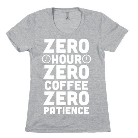 Zero Hour (White Ink) Womens T-Shirt