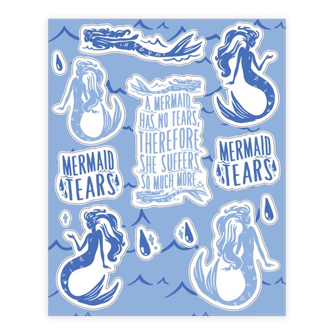 Mermaid Tears  Stickers and Decal Sheet