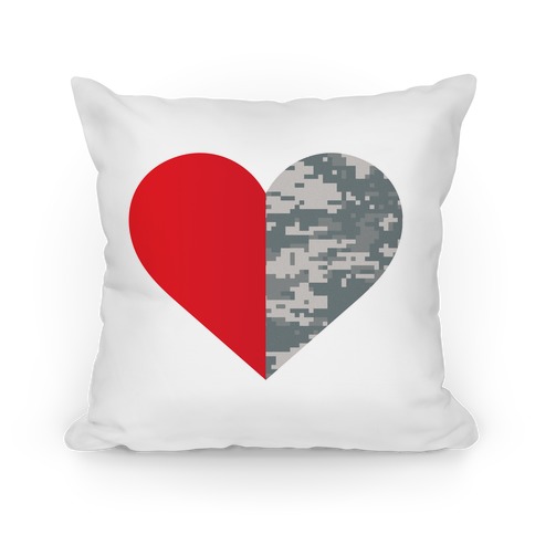 Half My Heart Is In The Military Pillow Pillow
