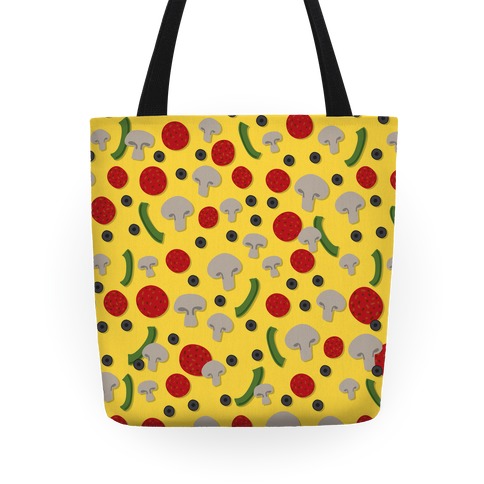 Pizza Topping Pattern Tote