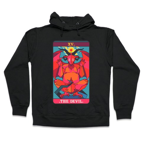 Devil Tarot Card Hooded Sweatshirt