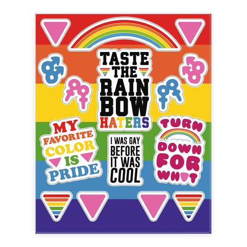My Favorite Color is Pride Stickers and Decal Sheet