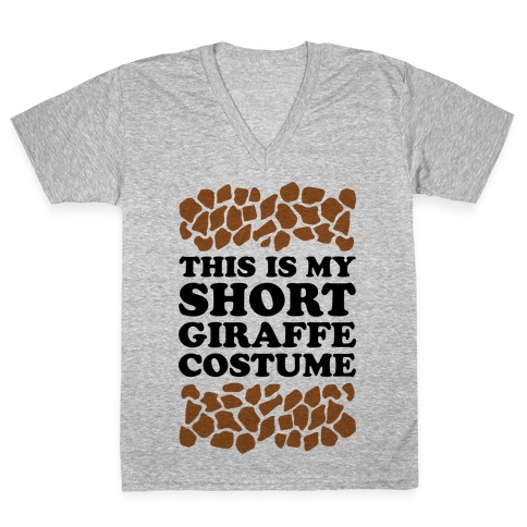 Short Giraffe Costume V-Neck Tee Shirt