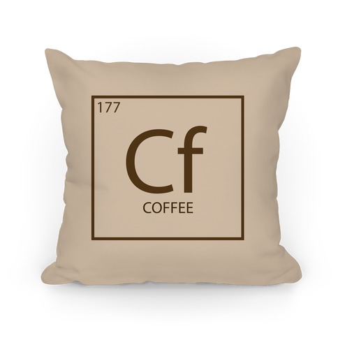Coffee Periodic Element Pillow