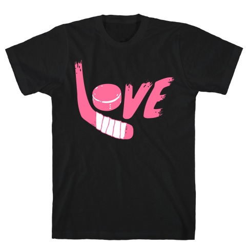 Love Hockey (Pink Letters) T-Shirt
