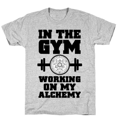 In the Gym Working on my Alchemy T-Shirt