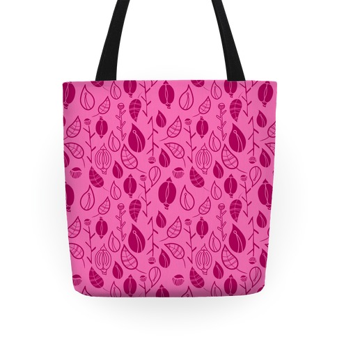 Florals Pattern (Pink) Tote