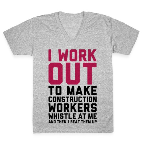 Construction Workers V-Neck Tee Shirt
