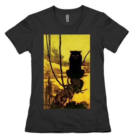 Black Cat Womens T-Shirt
