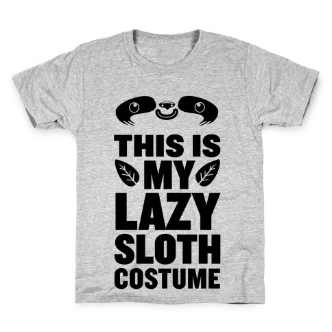 Lazy Sloth Costume Kids T-Shirt