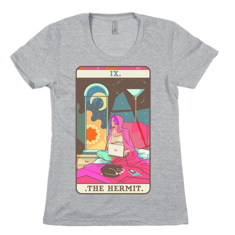Hermit Tarot Card Womens T-Shirt