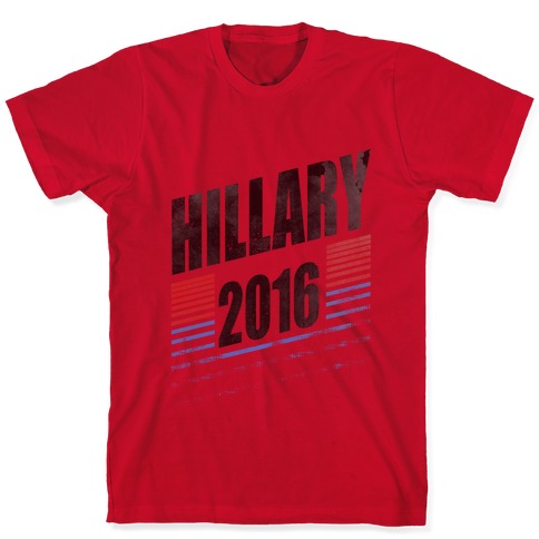 Women's V-Neck Hillary Clinton "Hillary 2016" T-Shirt 