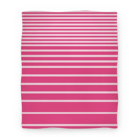 Pink Stripe Blanket Blankets | LookHUMAN